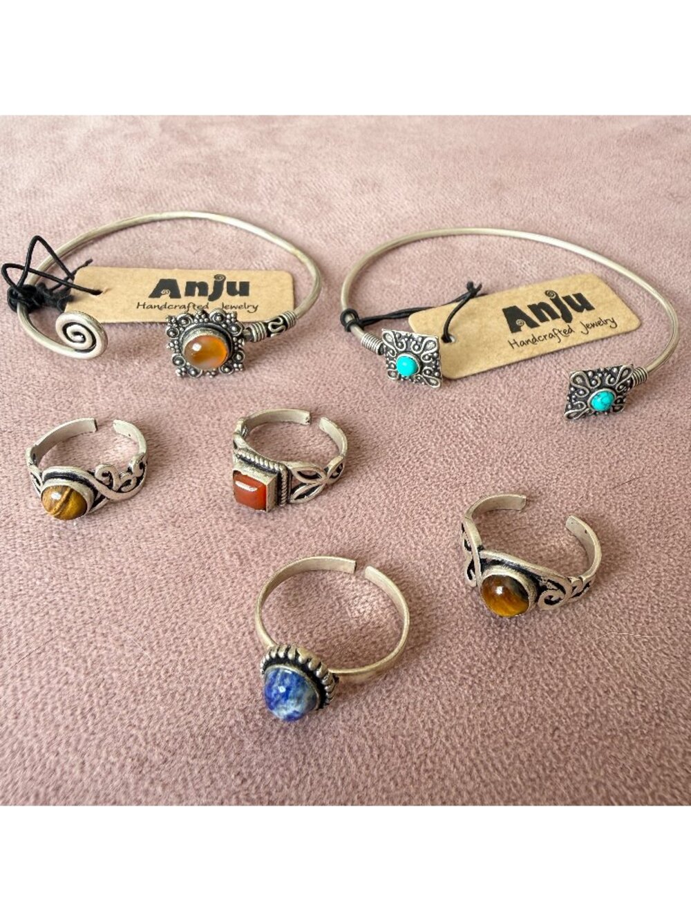 6 pcs‎ Anju Tanvi Collection Rings/Bracelets -  Adjustable